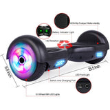 Zimx HB2 LED Wheels Balance Board - Black
