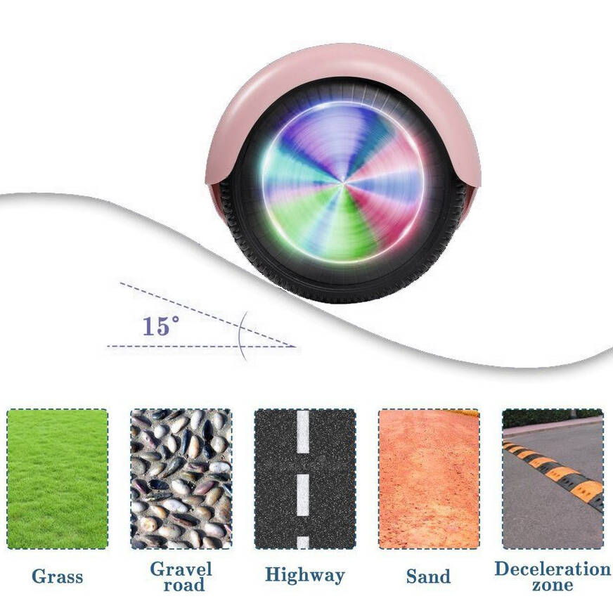 Zimx HB2 LED Wheels Balance Board - Blush Pink