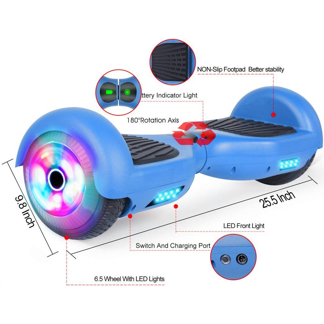 Zimx HB2 LED Wheels Balance Board - Blue