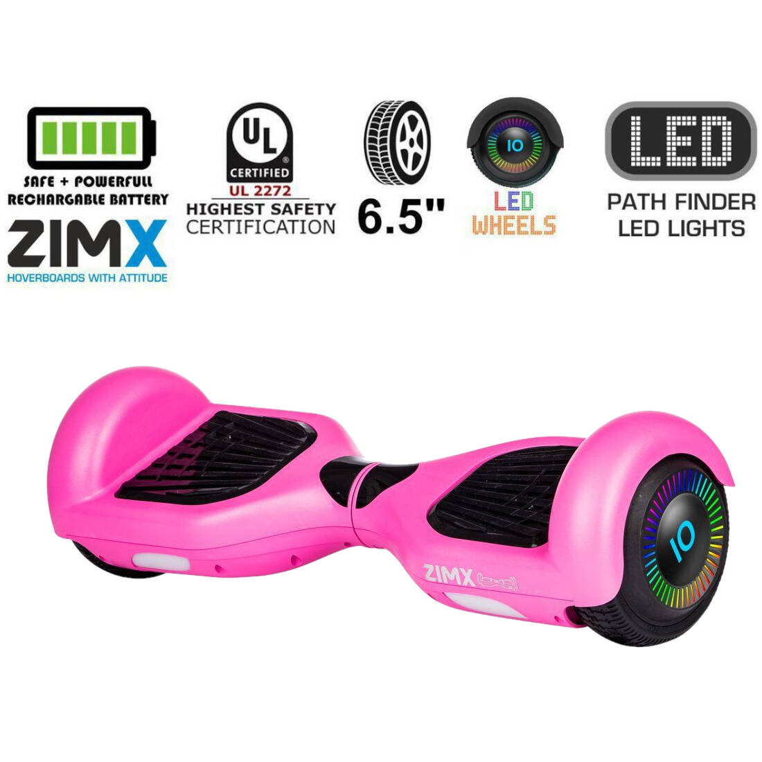 Zimx HB2 LED Wheels Balance Board - Pink