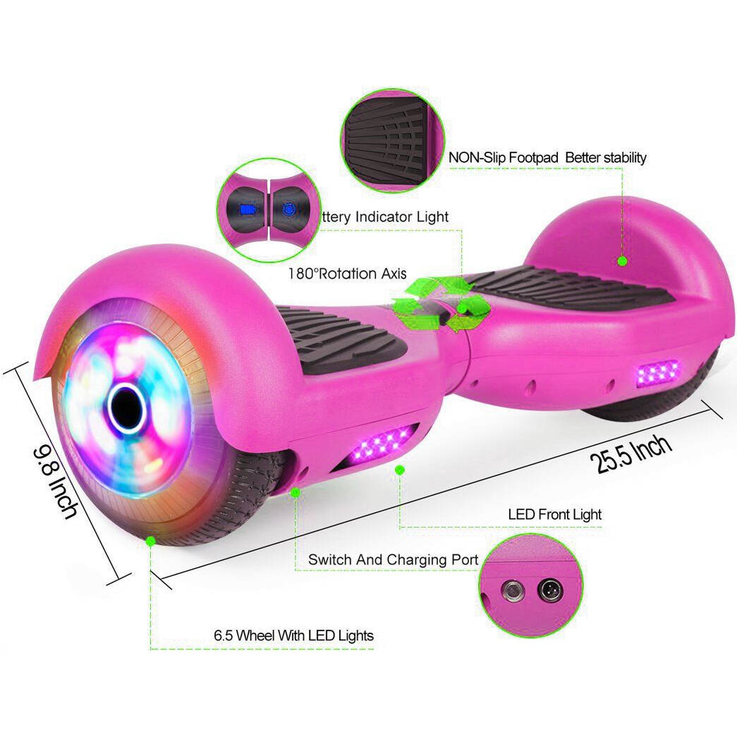 Zimx HB2 LED Wheels Balance Board - Pink