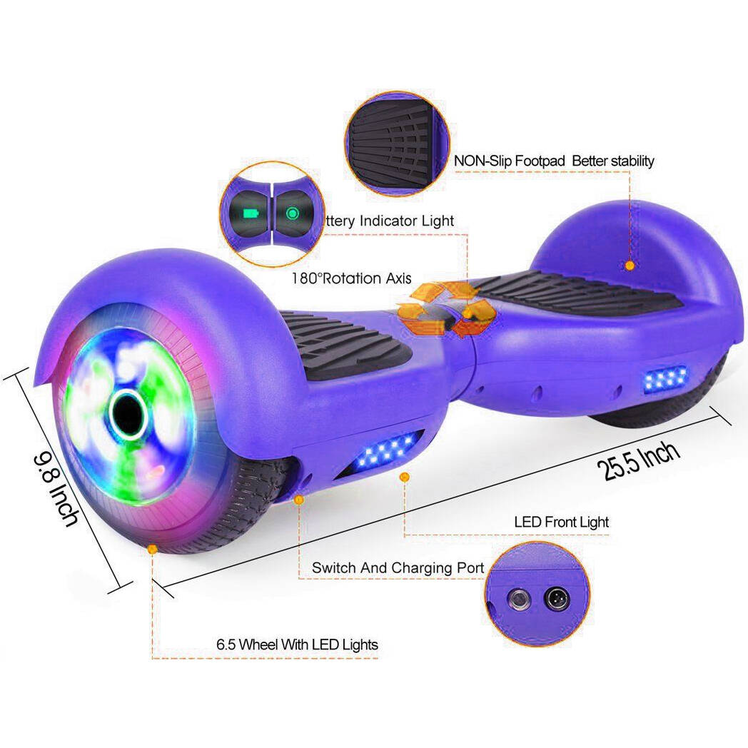 Zimx HB2 LED Wheels Balance Board - Purple