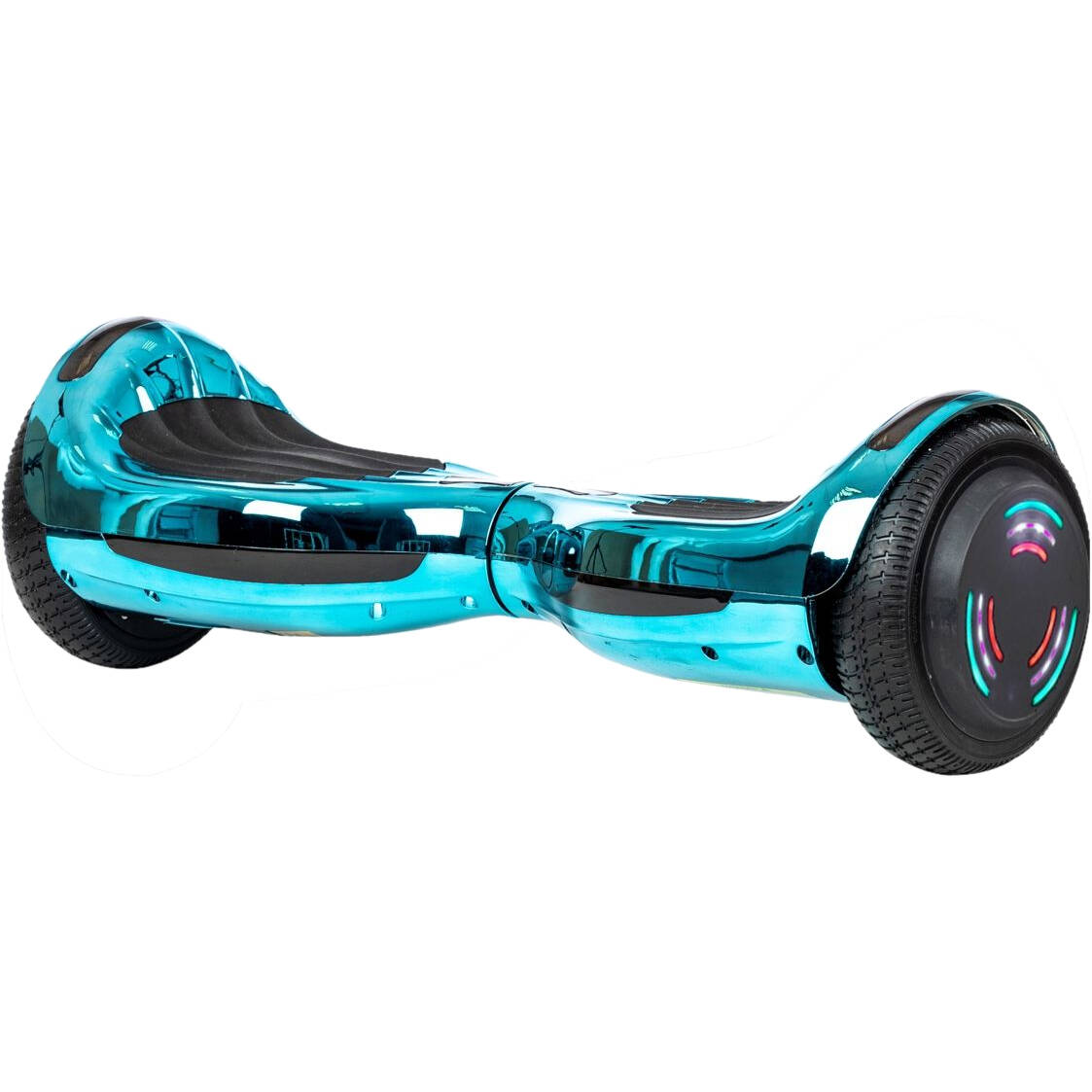 Zimx HB4 LED Wheels Balance Board - Chrome Blue/Turquoise