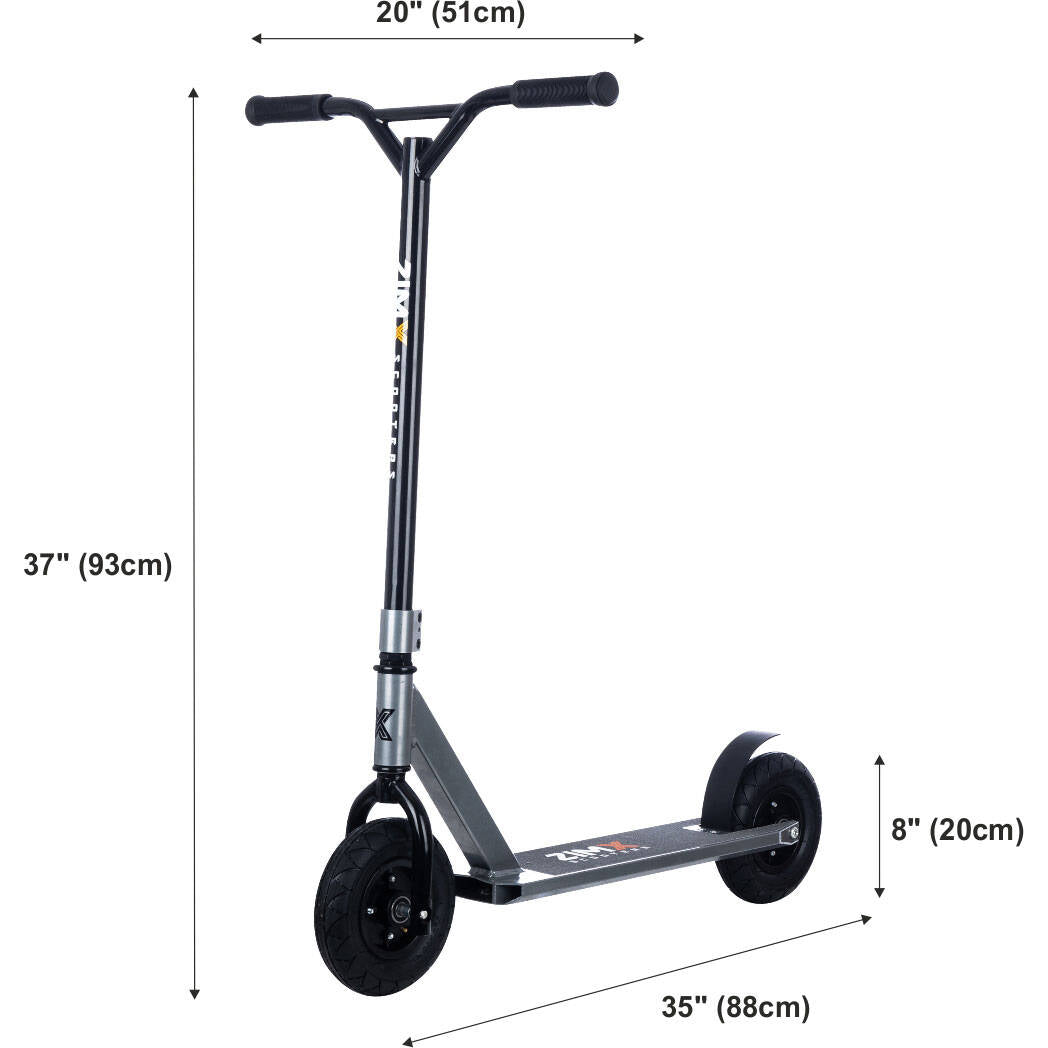 Zimx ZX Track Kids Dirt Scooter - Gun Metal