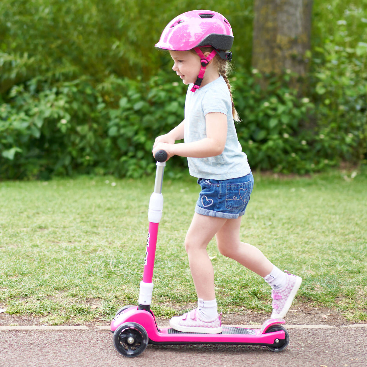 Zinc T-Motion Folding Scooter - Pink