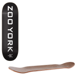Zoo York OG 95 Logo Block Skateboard Deck - Black/White/Grey 7.75"