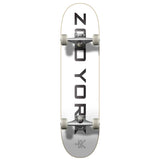 Zoo York OG 95 Logo Block Complete Skateboard - White/Black/Grey 7.75''