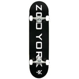 Zoo York OG 95 Logo Block Complete Skateboard - Black/White 7.75''