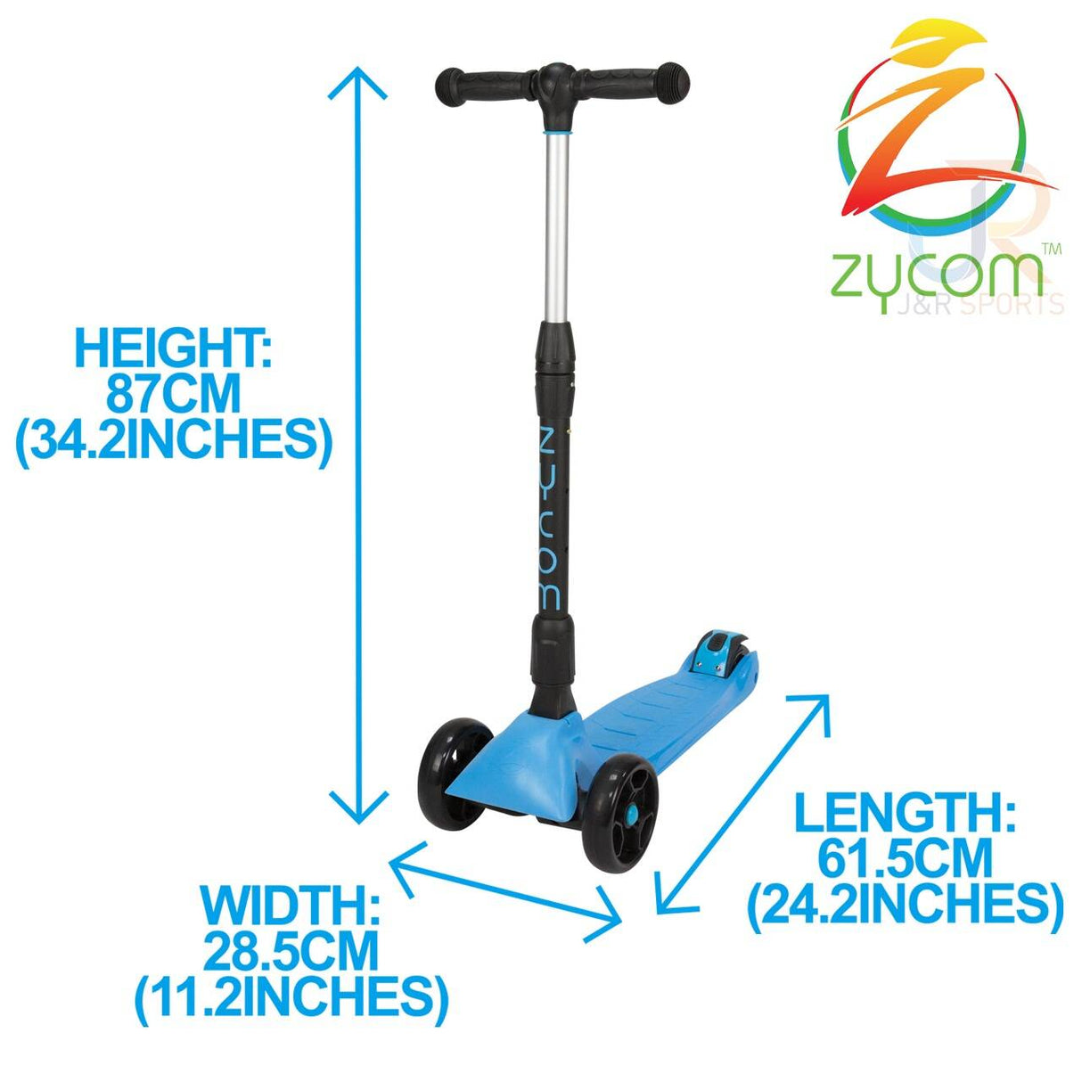 Zycom Zinger 3 Wheel Cruiser Scooter - Blue/Black