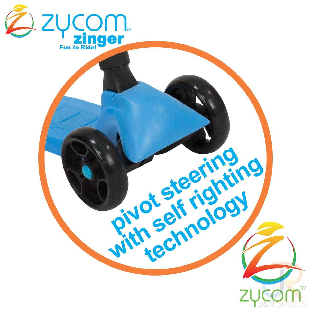Zycom Zinger 3 Wheel Cruiser Scooter - Blue/Black