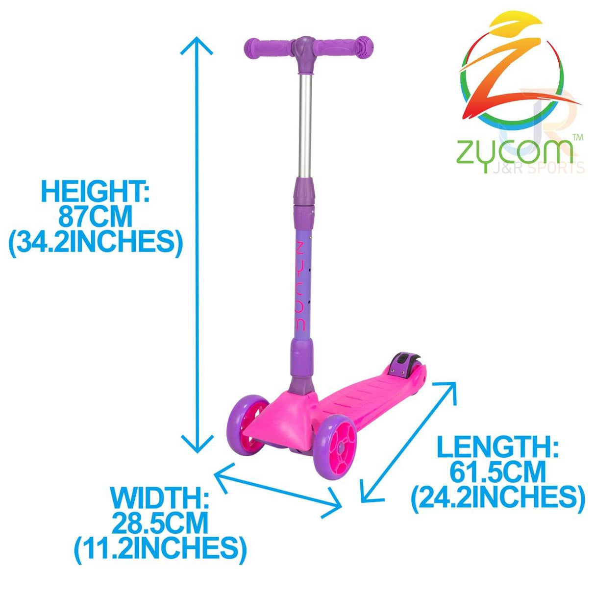 Zycom Zinger 3 Wheel Cruiser Scooter - Pink/Purple