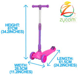 Zycom Zinger 3 Wheel Cruiser Scooter - Pink/Purple
