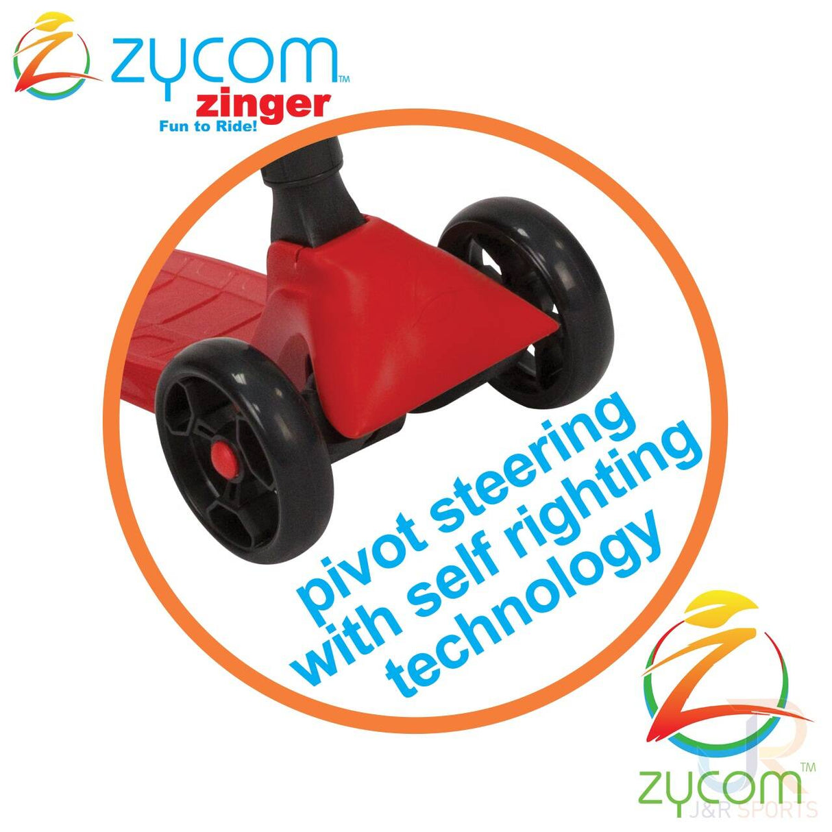 Zycom Zinger 3 Wheel Cruiser Scooter - Red/Black