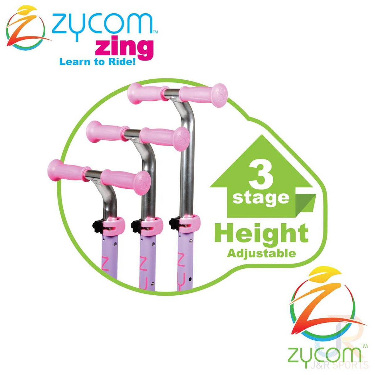 Zycom Zing Complete Scooter w/Light Up Wheels - Pink/Purple