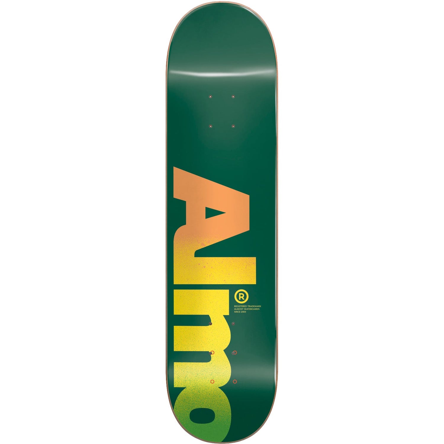 Almost Fall Off Logo Skateboard Deck - Green 8.25''