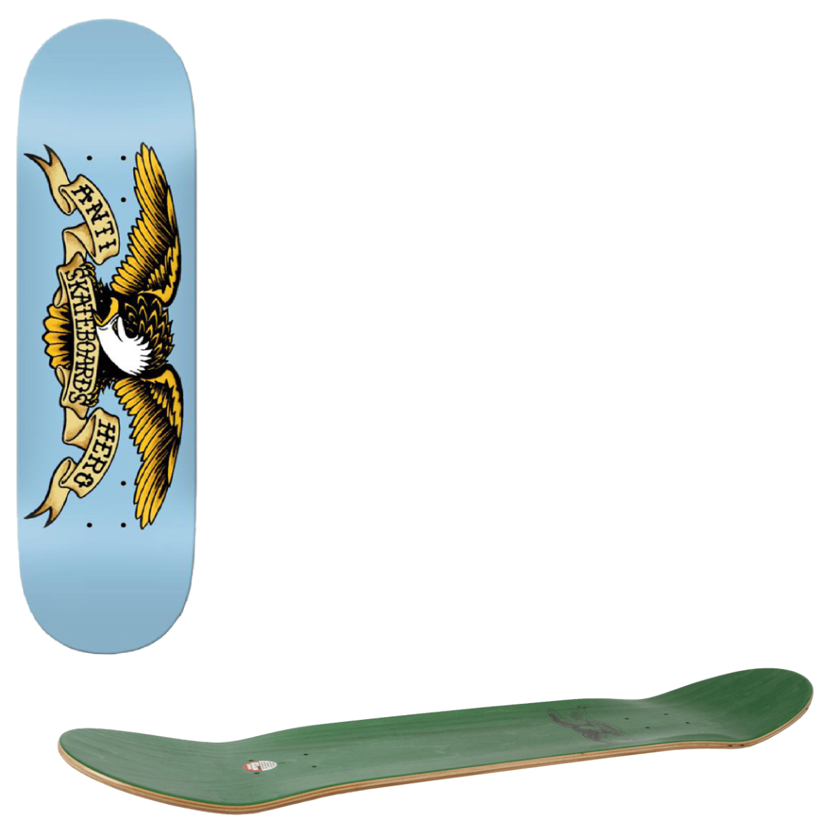 Anti Hero Classic Eagle Skateboard Deck - Light Blue 8.28"