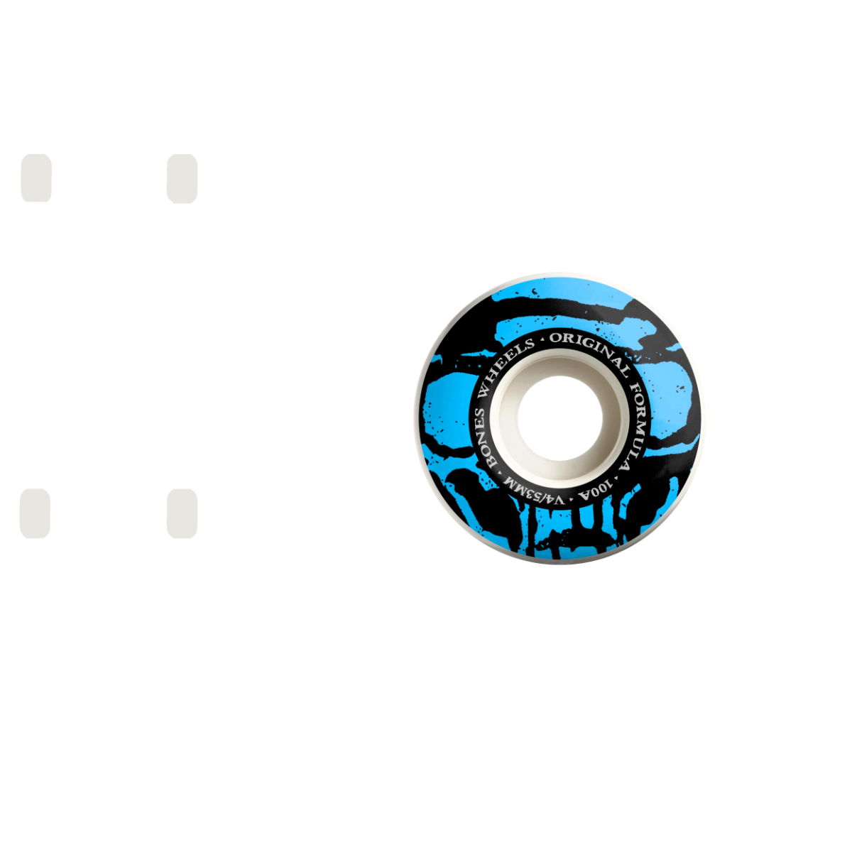 Bones Mummy Skulls O.G. Formula V4 Skateboard Wheels - White 53mm