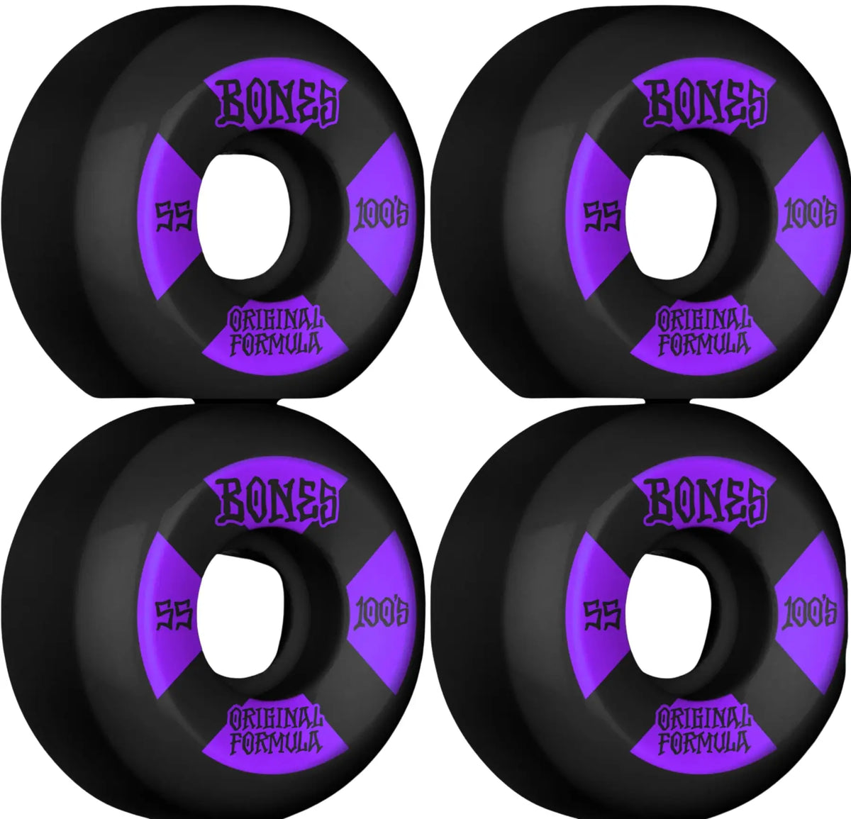 Bones 100's OG Formula V5 Skateboard Wheels 4-Pack