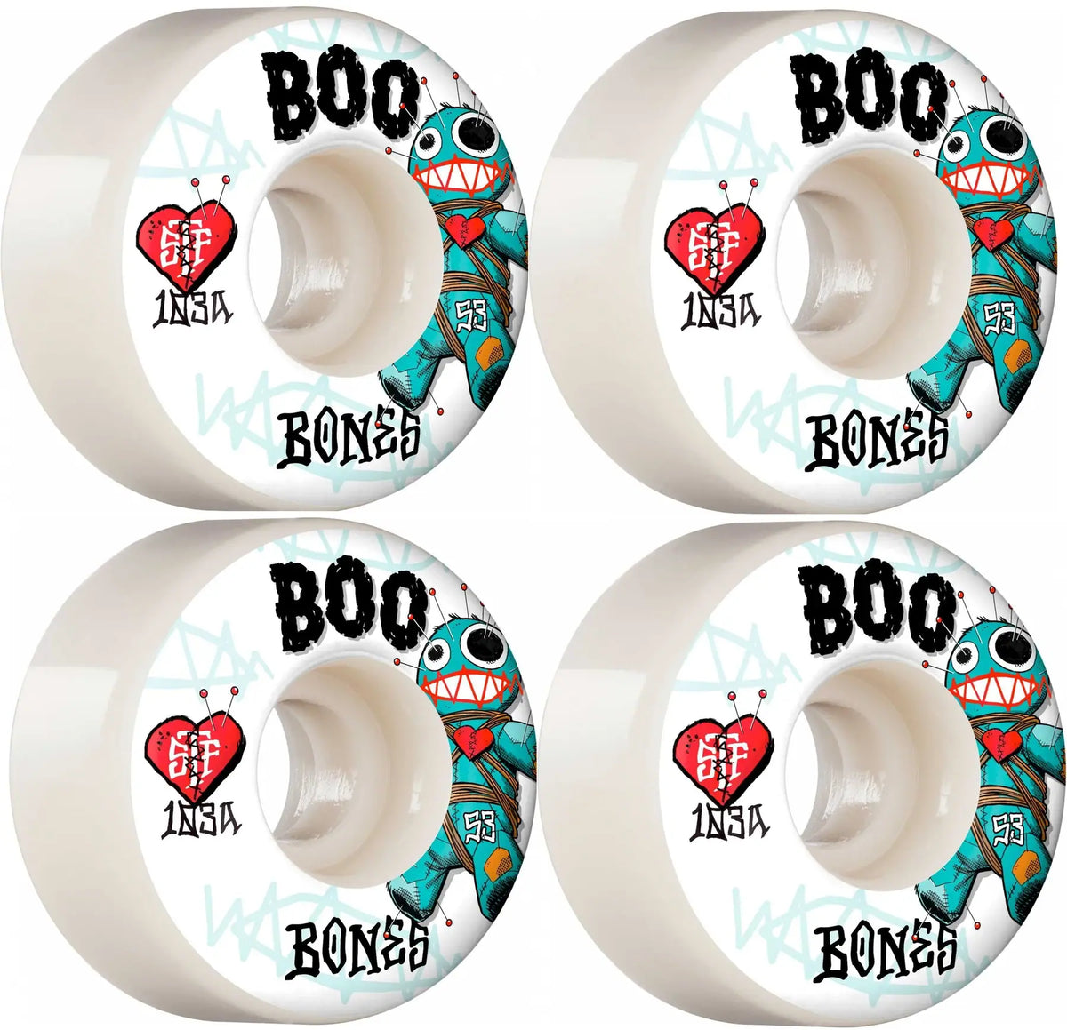 Bones Pro STF V4 Wide Skateboard Wheels 4-Pack