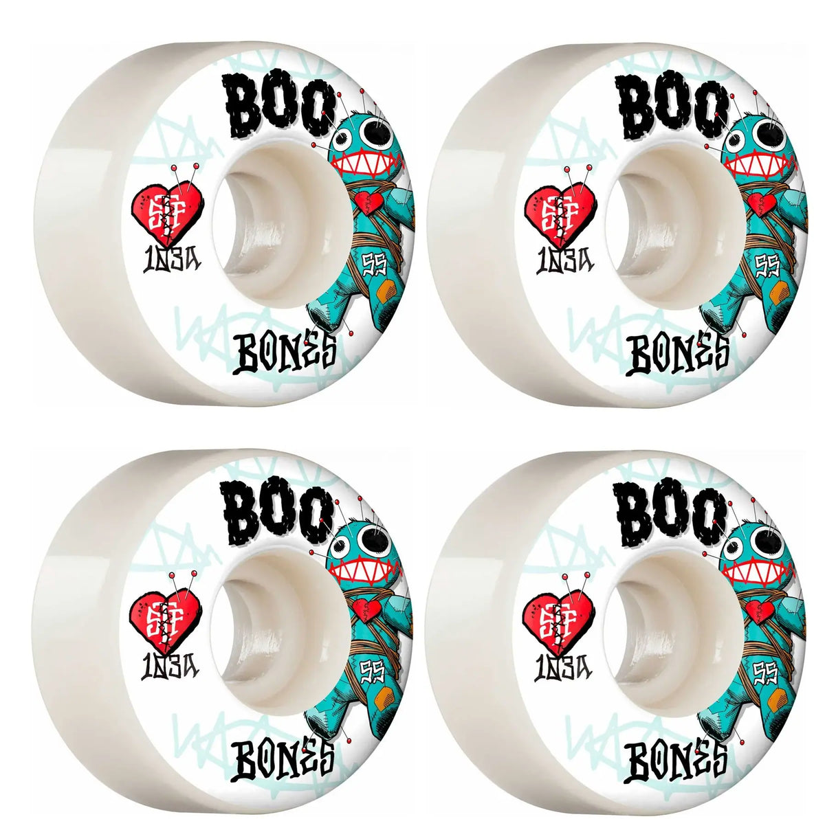 Bones Pro STF V4 Wide Skateboard Wheels 4-Pack