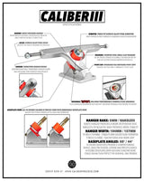 Caliber III Raked 10" 50 Degree Longboard Truck
