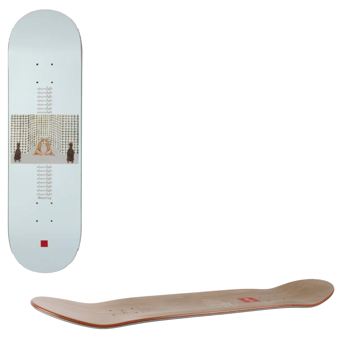Chocolate L8RGRL Doberman Skateboard Deck - Perez 8"