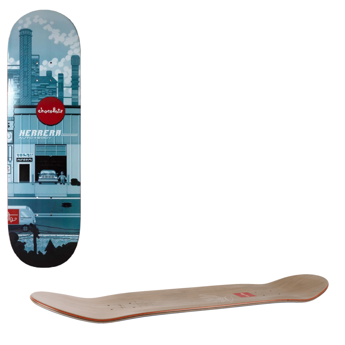 Chocolate Pixel City Skateboard Deck - Herrera 8.5"