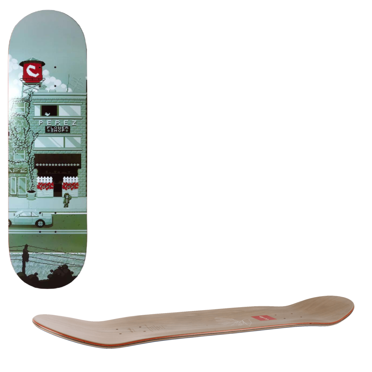 Chocolate Pixel City Skateboard Deck - Perez 8.4"