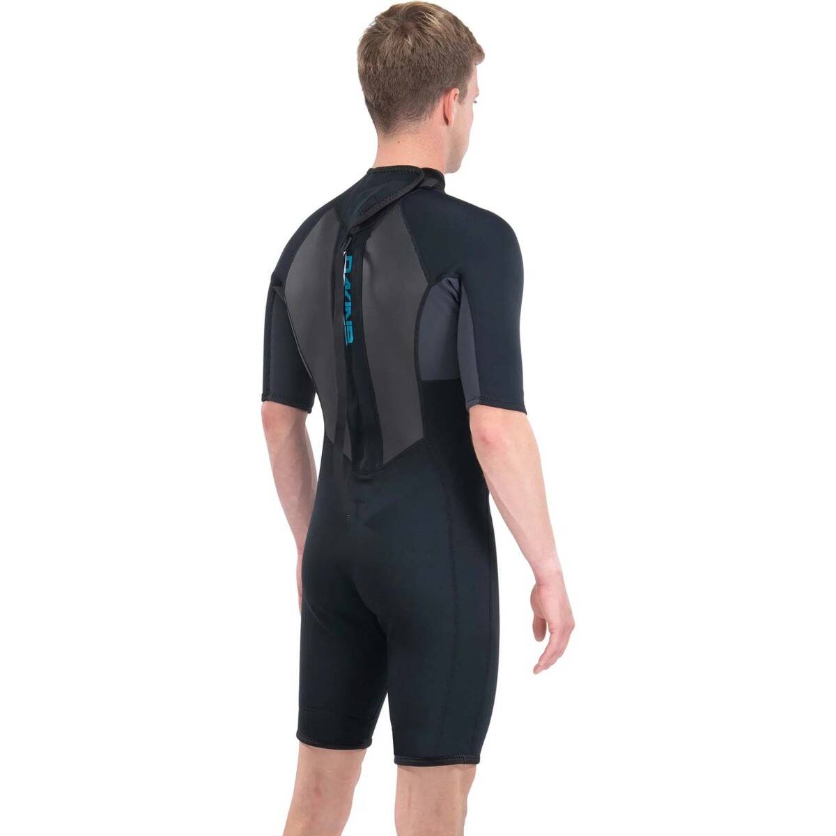 Dakine Mens Quantum Back Zip Shorty 2/2mm F/L Wetsuit - Black/Grey