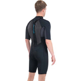Dakine Mens Quantum Back Zip Shorty 2/2mm F/L Wetsuit - Black/Grey