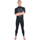 Dakine Mens Quantum Back Zip Short Sleeve 2/2mm F/L Wetsuit - Black/Grey