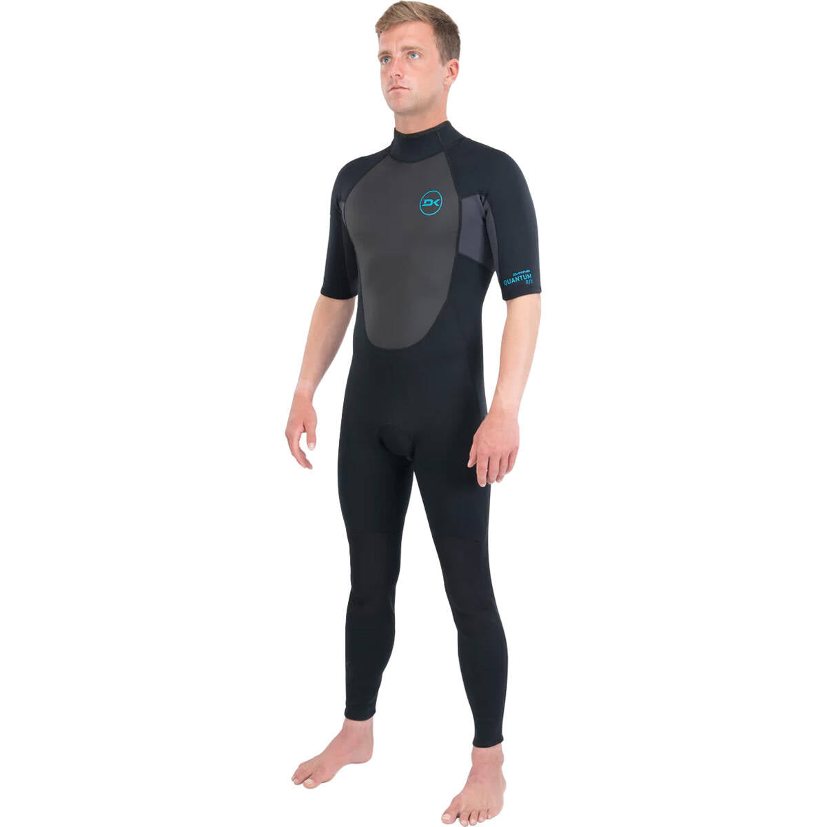 Dakine Mens Quantum Back Zip Short Sleeve 2/2mm F/L Wetsuit - Black/Grey