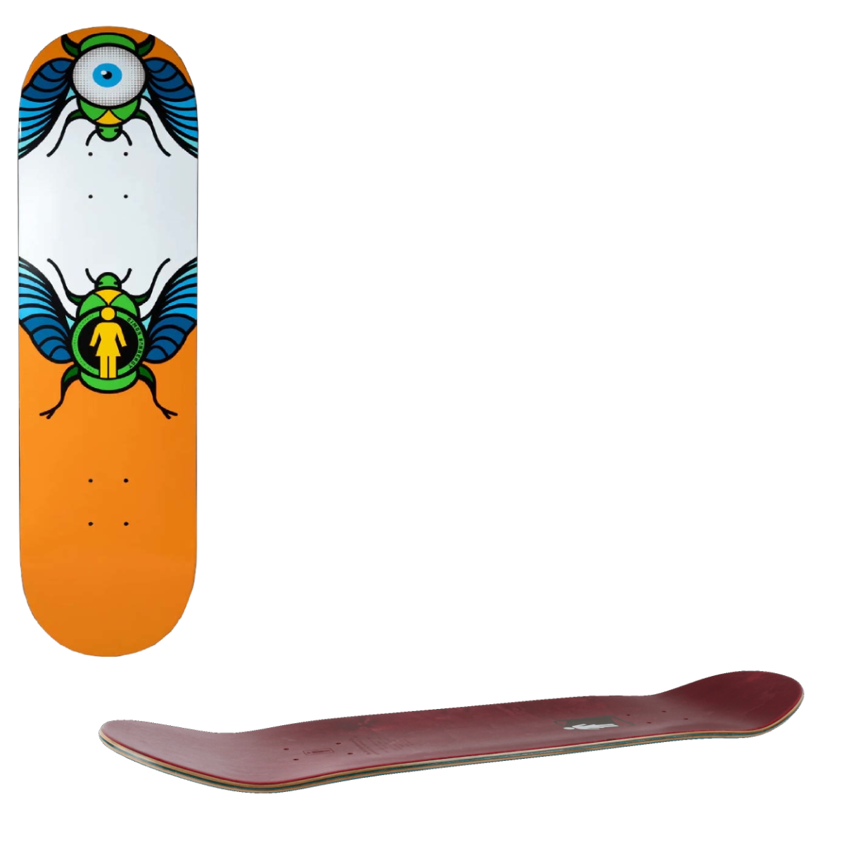 Girl Beetle Bum Skateboard Deck - Bannerot 8.25"