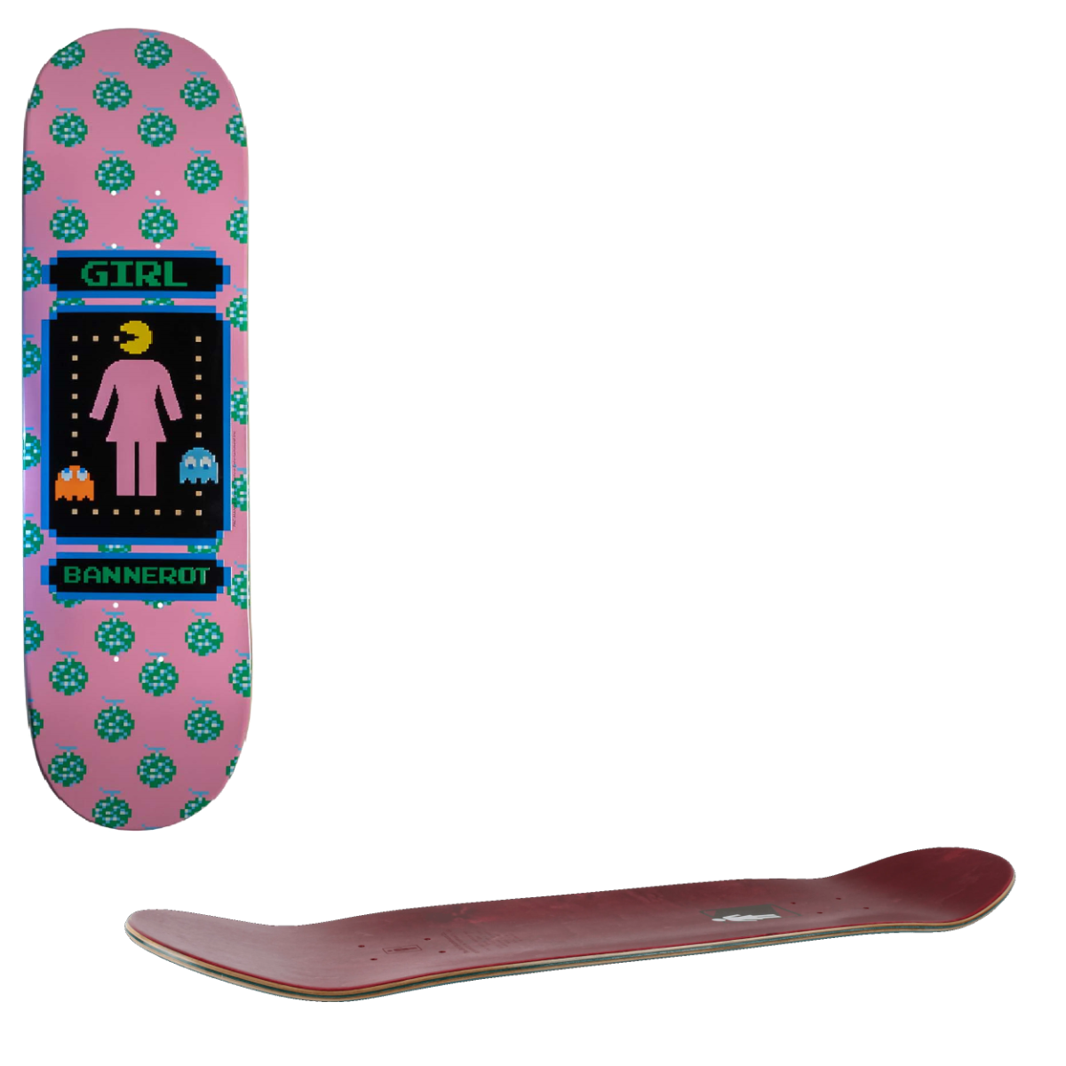 Girl x Pac-Man Skateboard Deck - Bannerot 8.5"