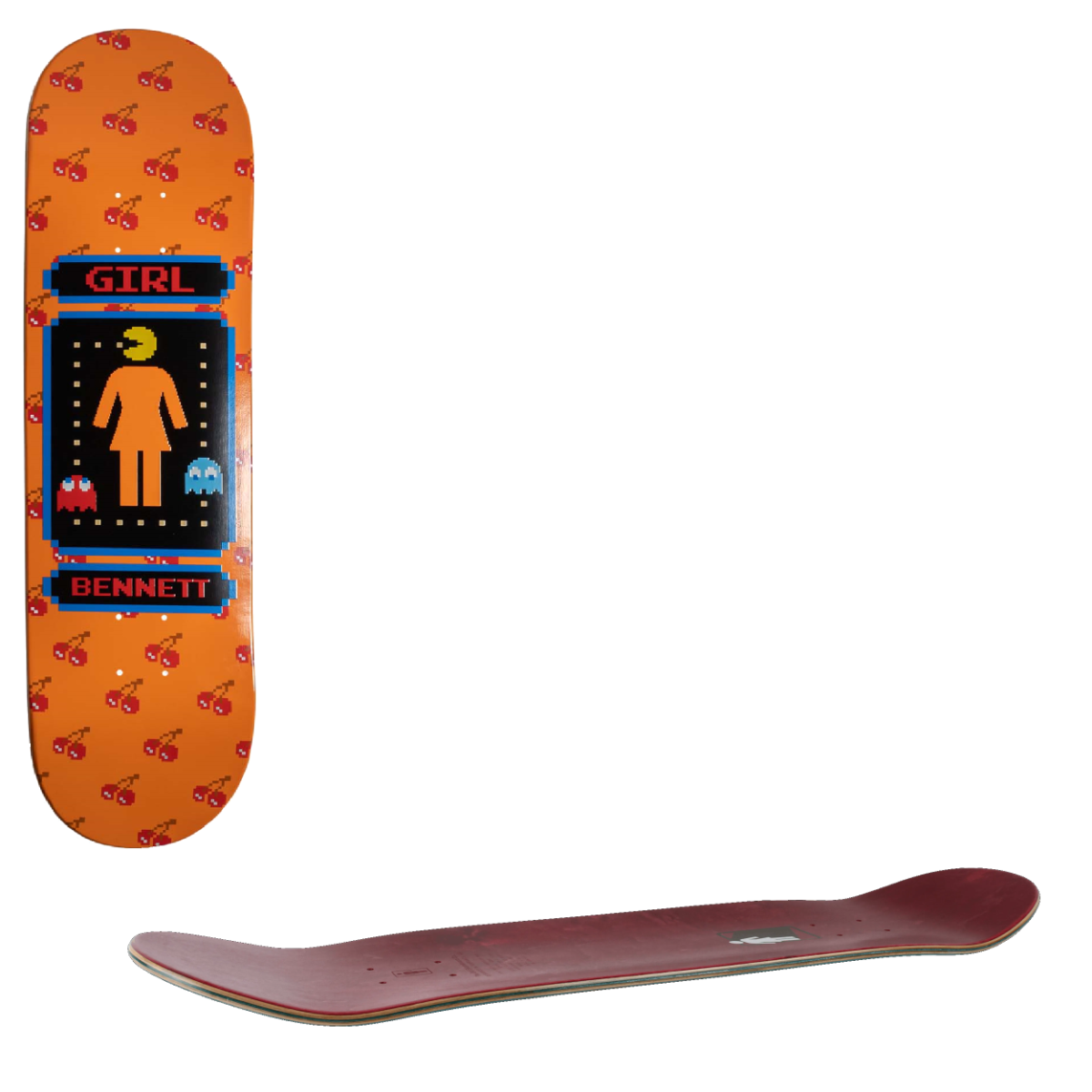 Girl x Pac-Man Skateboard Deck - Bennett 8.25"
