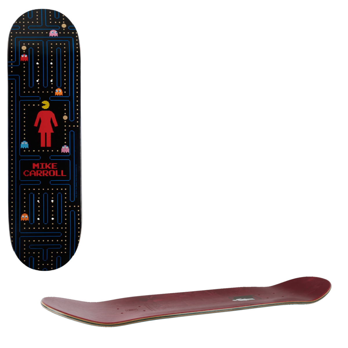 Girl x Pac-Man Skateboard Deck - Carroll 8.5"
