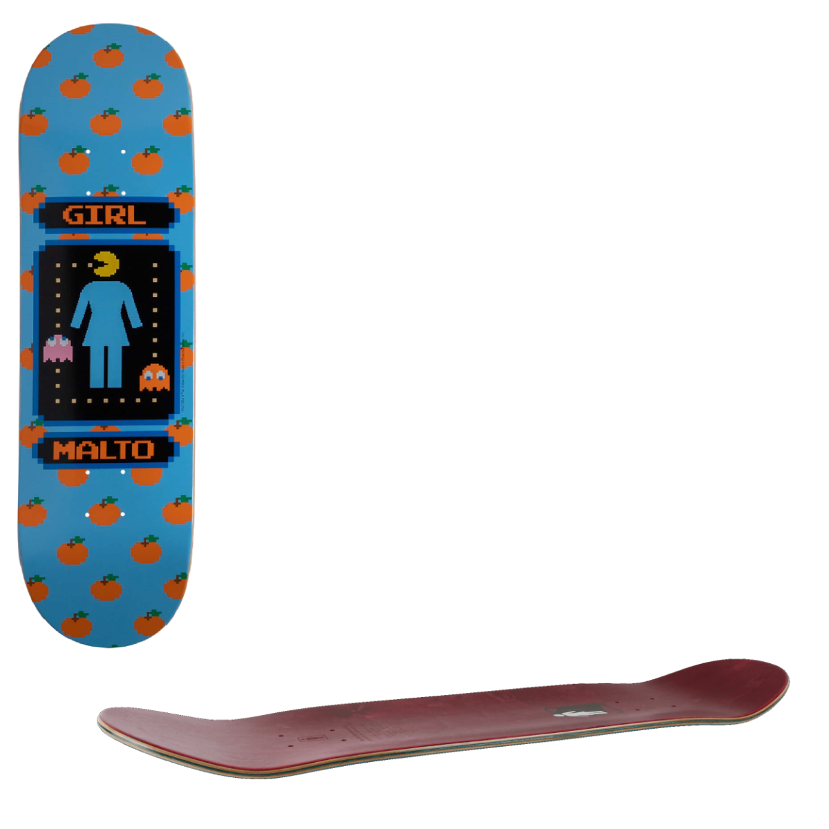 Girl x Pac-Man Skateboard Deck - Malto 8.5"