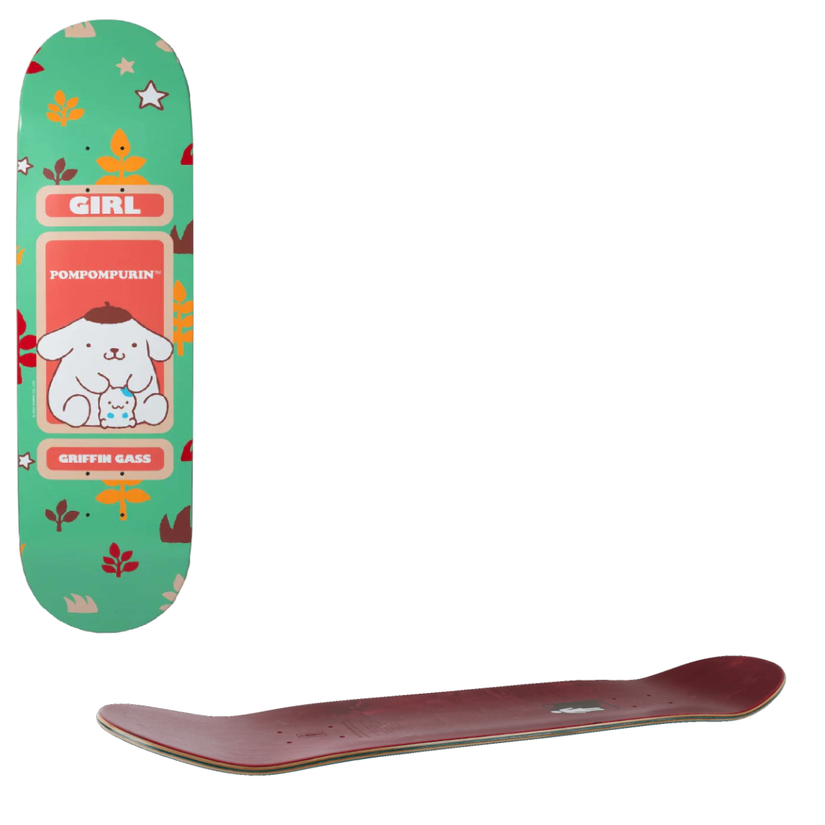Girl x Hello Kitty Skateboard Deck - Gass 8.25"