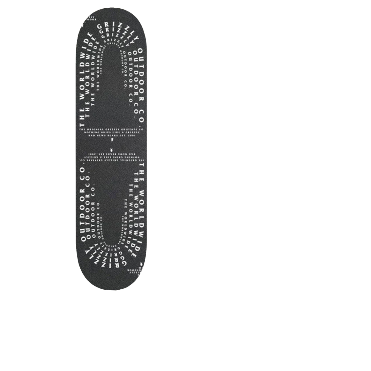 Grizzly Blue Print Skateboard Grip Tape - Black