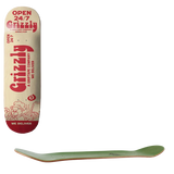 Grizzly By The Slice Skateboard Deck - Natural 8"