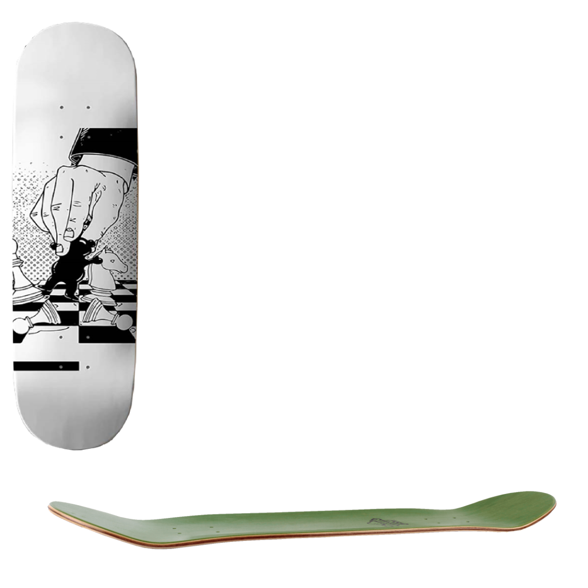 Grizzly Checkmate Skateboard Deck 8.25"
