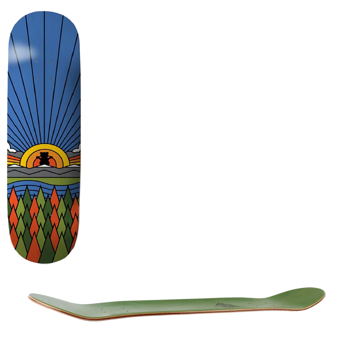 Grizzly Sun Valley Skateboard Deck 8.25"