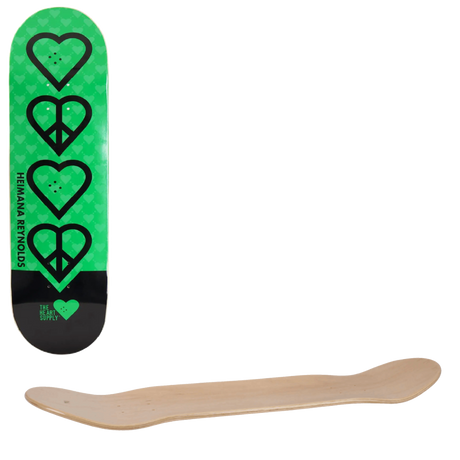 The Heart Supply Heimana Reynolds Pro Skateboard Deck - Heart Neon 8"