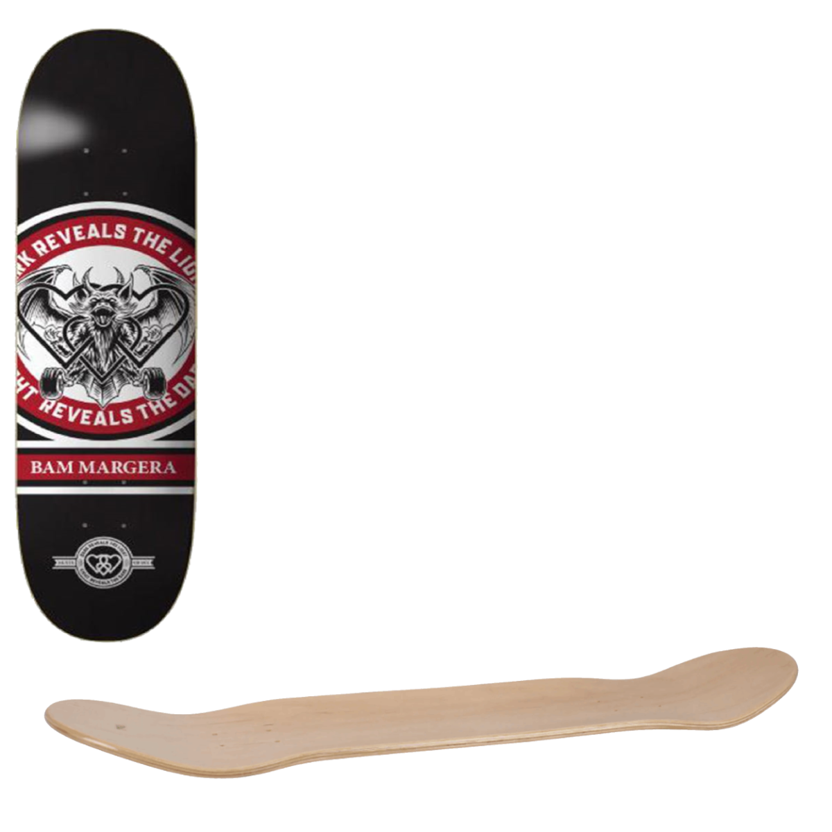 The Heart Supply Bam Reveal Skateboard Deck - Black 8''