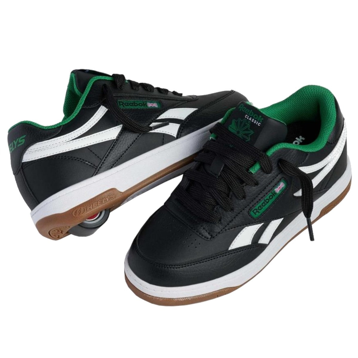Heelys x Reebok Club C - Black/White/Green
