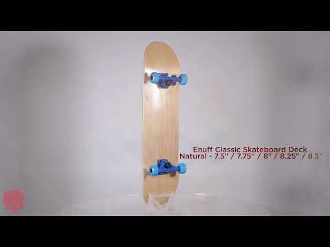 Enuff Classic Custom Skateboard - Natural/Blue 8.25''