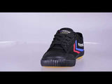 Feiyue 1920 Lo Mid Canvas Trainers - Black/Blue/Red