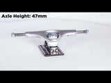 Rampage Rasp Skateboard Trucks - Silver/Black 5.5''