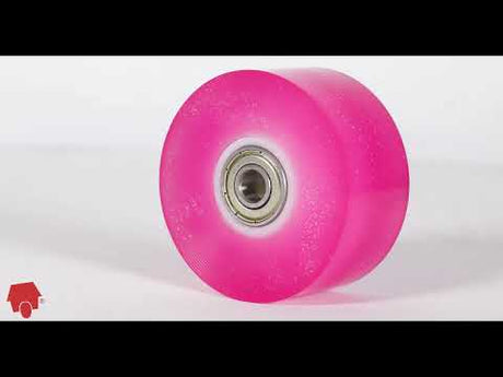 LMNADE Lites LED 85a Quad Roller Skate Wheels - Fuchsia Glitter 62mm