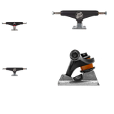 Independent Stage 11 x Santa Cruz Skateboard Trucks - Black/Silver 159mm